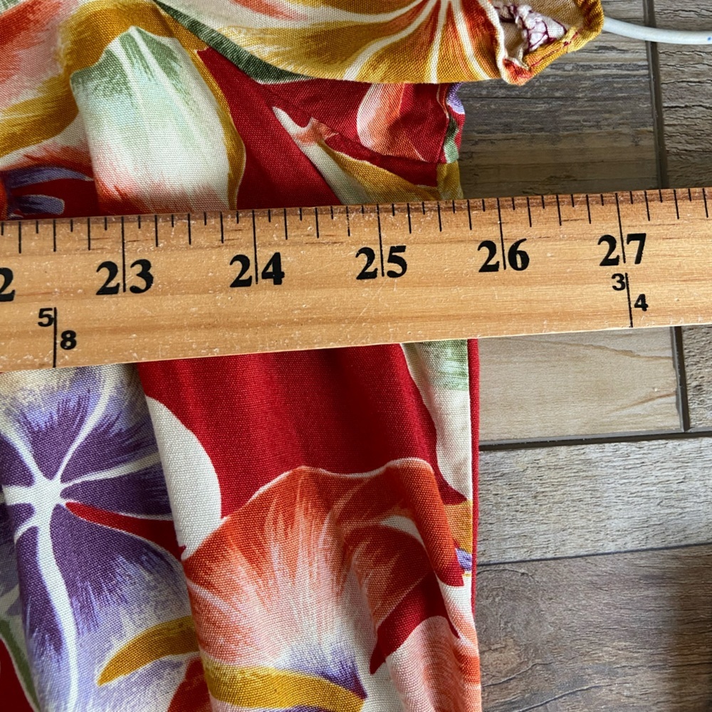 Hilo Hatties The Hawaiian Original Mumu Floral Maxi Dress 2XL Red USA Tropical‎ - Picture 5 of 9